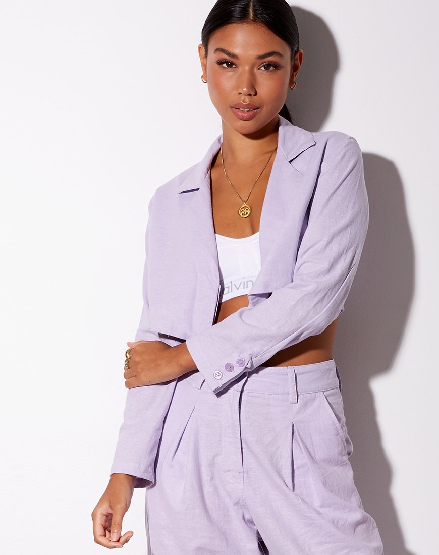Image du blazer court Noly en violet