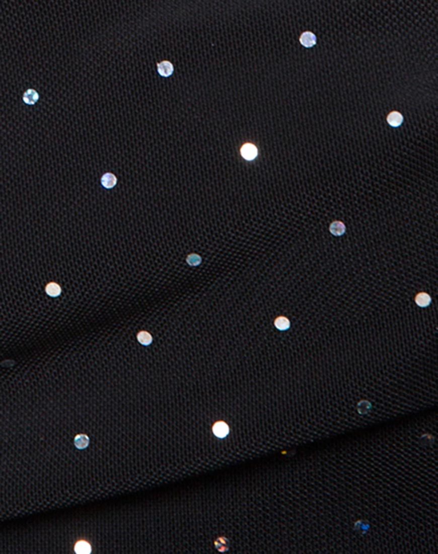 Image de Nomi Bodice Off The Shoulder en Net Crystal Black