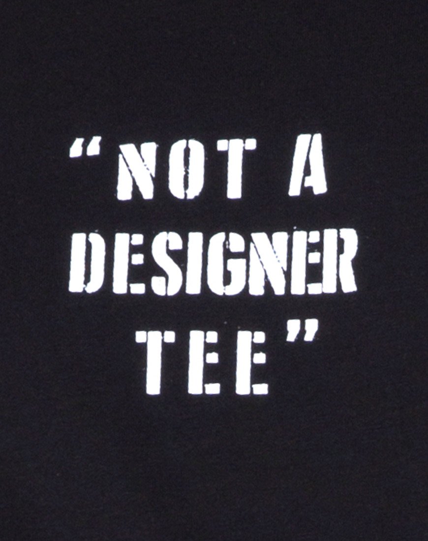 Image of Oversize Basic Tee in Not a Designer Black