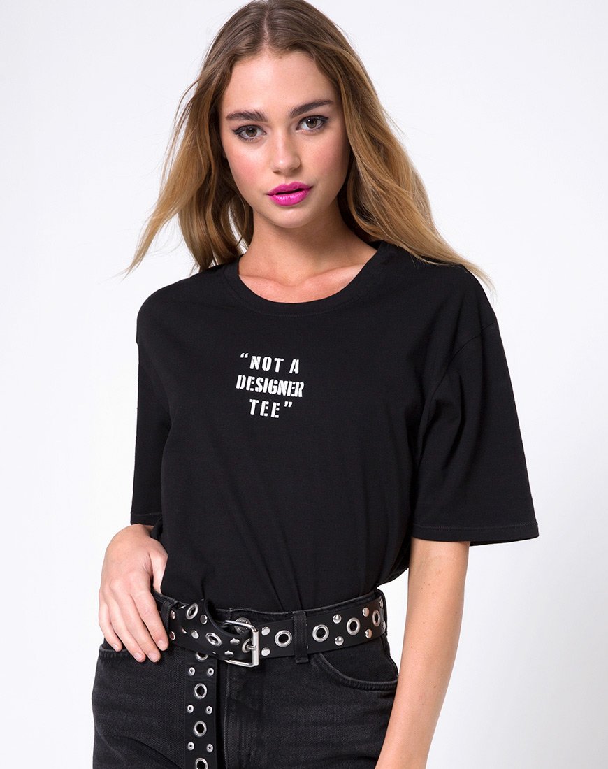 T-shirt basique oversize en Not a Designer Noir
