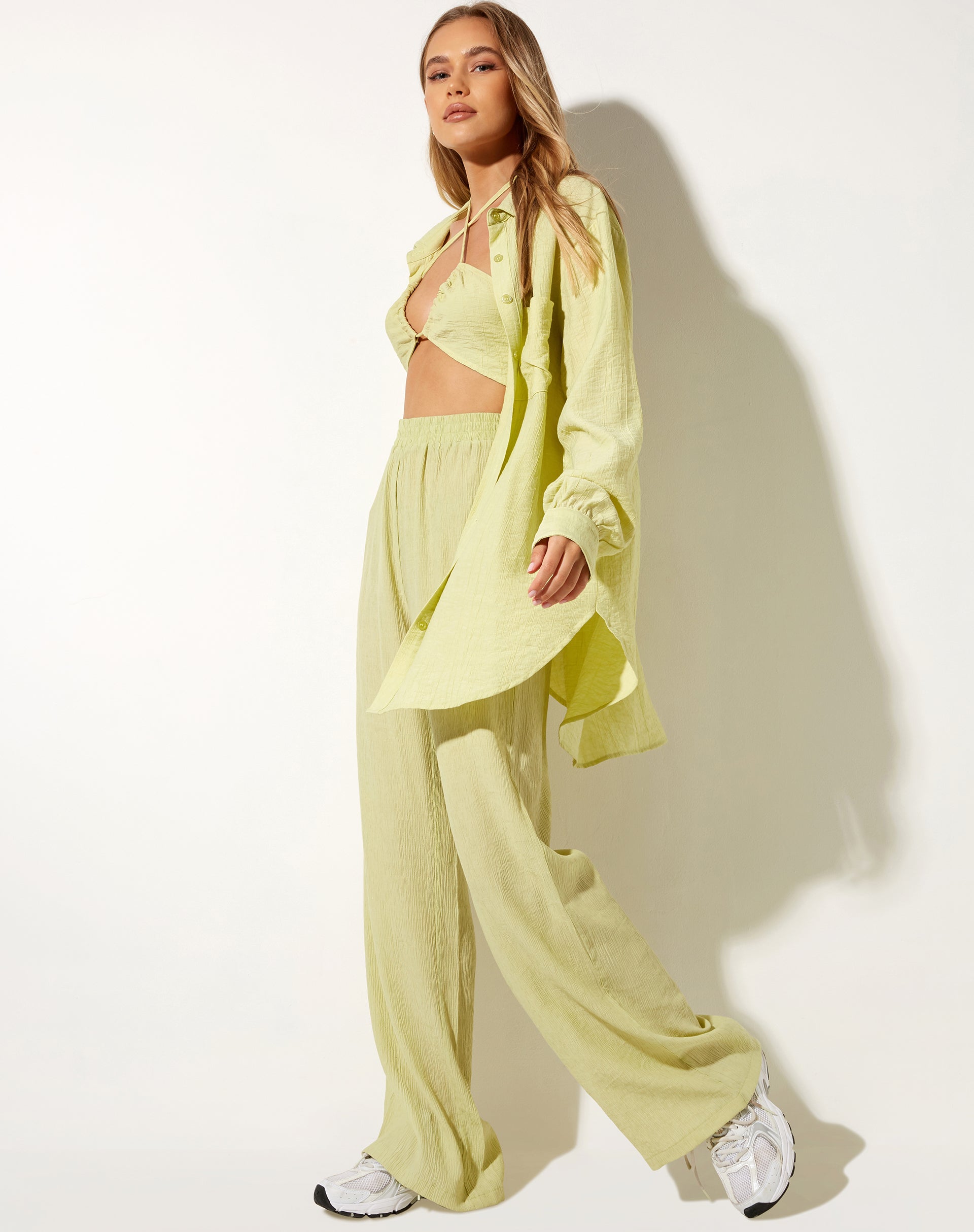 Image de Obeli Trouser in Crinkle Sage