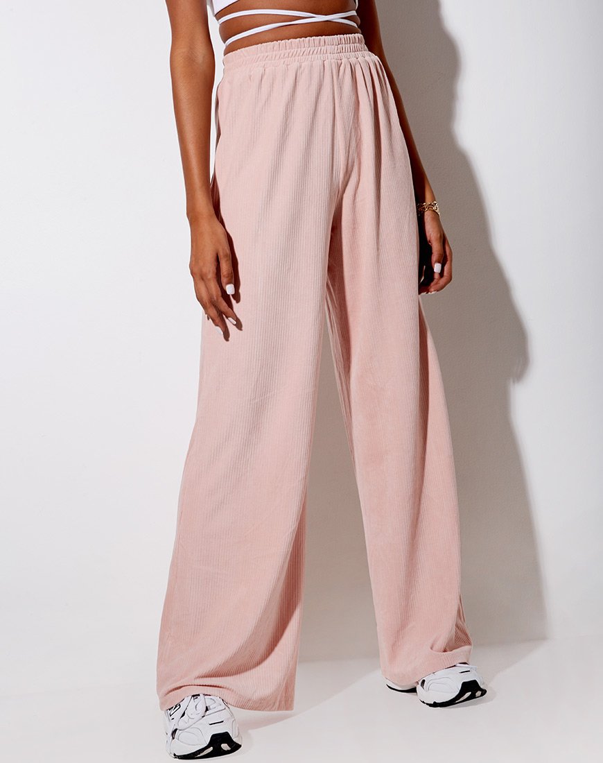 Image de Obeli Trouser in Velvet Rib Light Pink