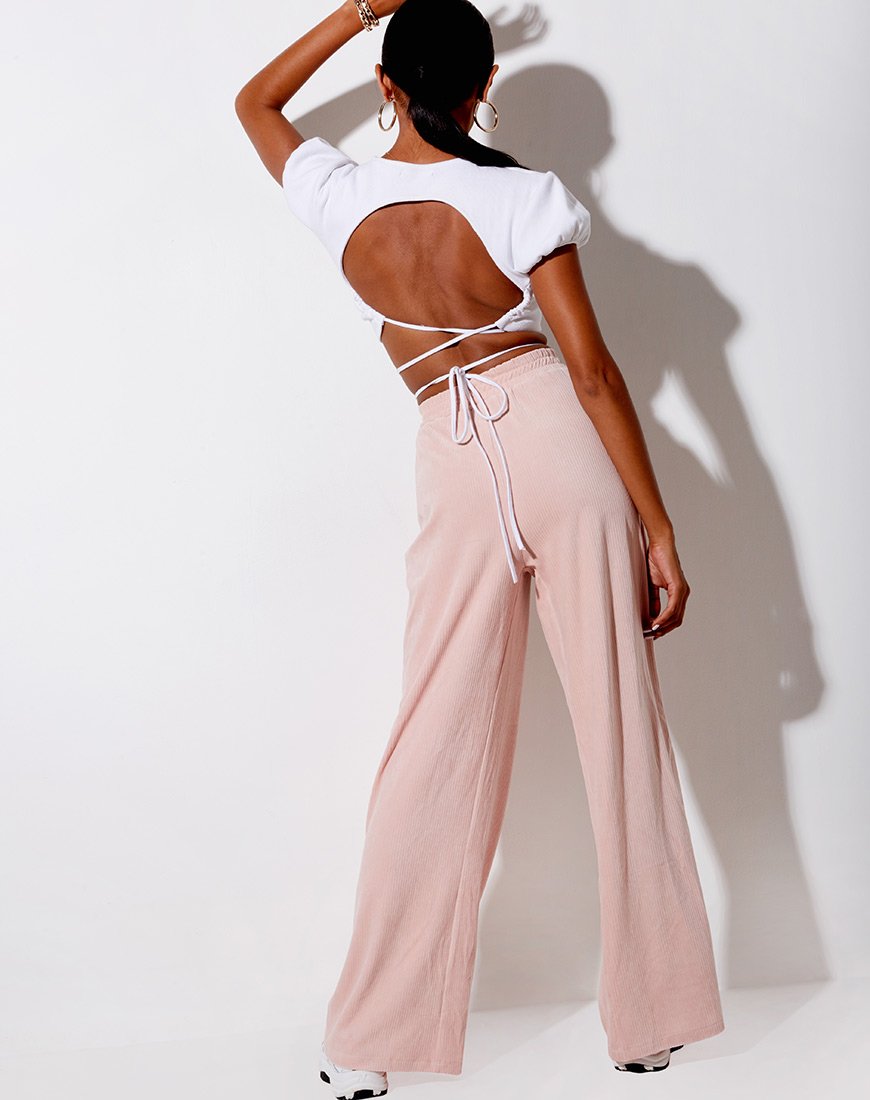 Image de Obeli Trouser in Velvet Rib Light Pink