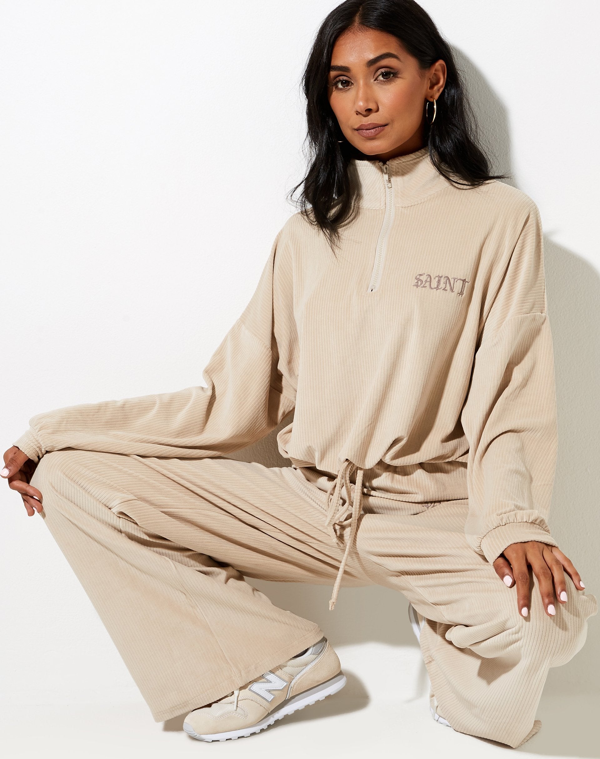 Image de Obeli Trouser in Neutral Beige Saint Embro