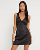 Image de Mini robe Oksana en satin noir