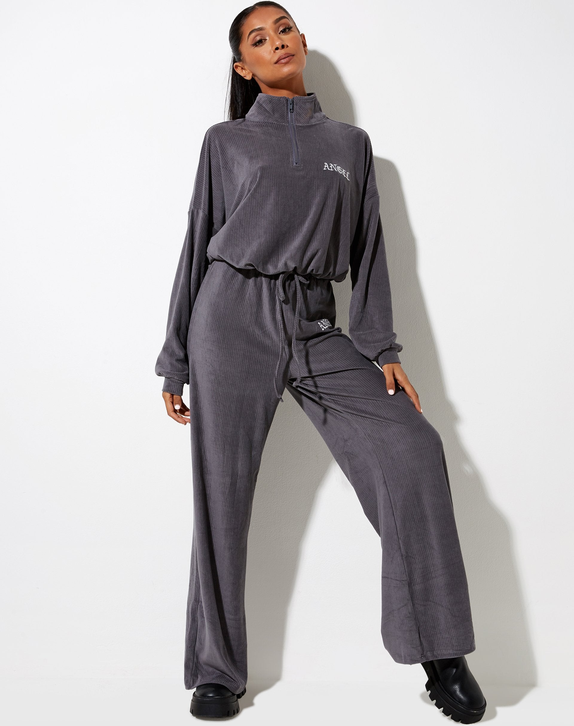 Image de Obeli Trouser in Charcoal Grey Angel Embro