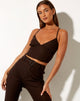 Image de Ombe Crop Top in Tailoring Brown