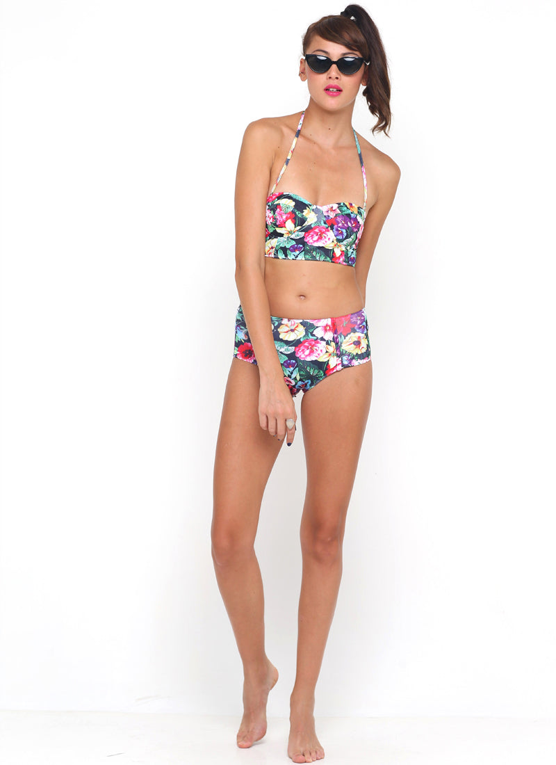 Bas de bikini Motel Opal Midi Rise en Cottage Garden