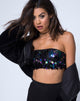 Image de Tube Top in Opal Disc Sequin