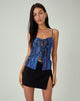 image de MOTEL X JACQUIE Top Rayu en Colour Bleed Blue