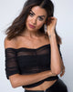 Image de Osta Off The Shoulder Top in Black