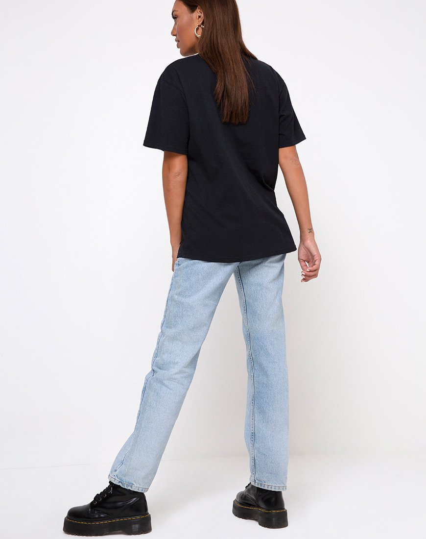 Image de Oversized Basic Tee in I thought I was dreaming Black by Motel