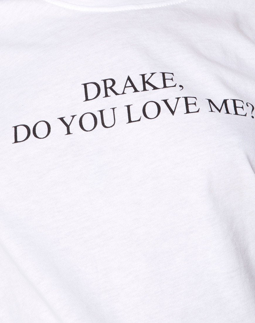 Image de Oversize Basic Tee in White Drake Do You Love Me