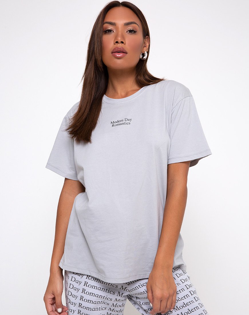 T-shirt basique oversize en gris Modern Day Romantics