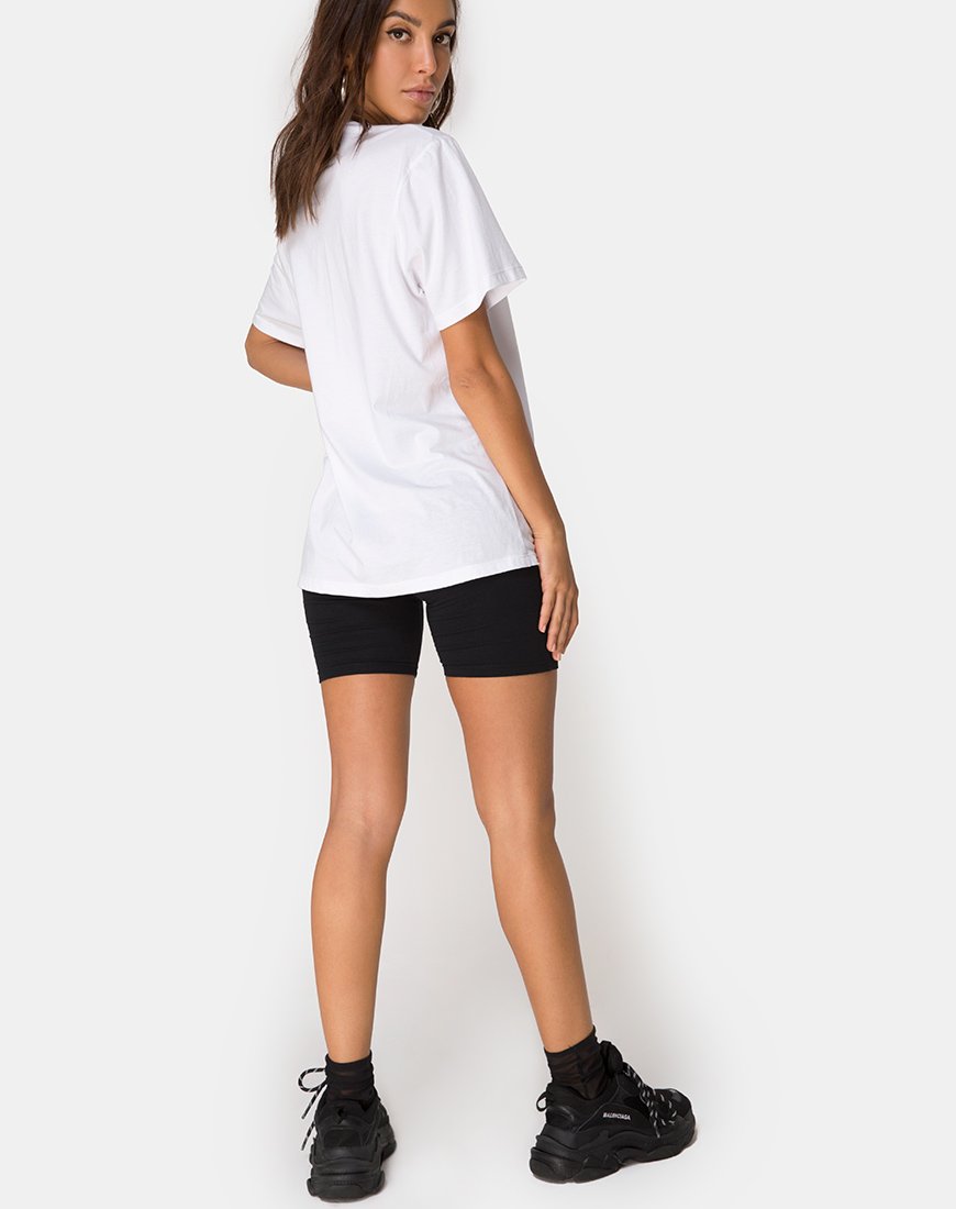 Image of Oversize Basic Tee in White with Dancing Drake