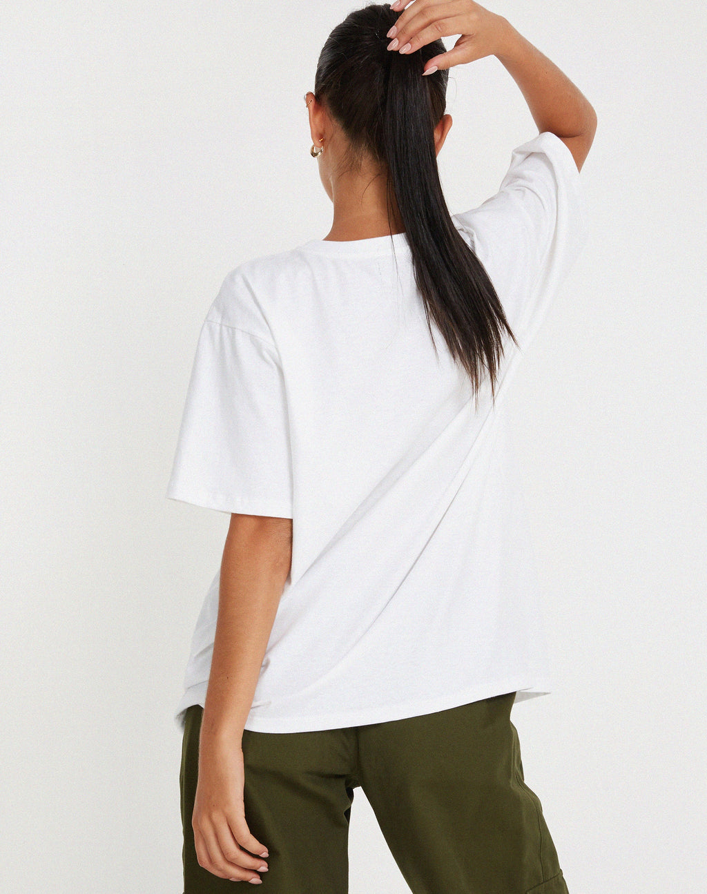 T-shirt basique oversize en blanc Motel Angel