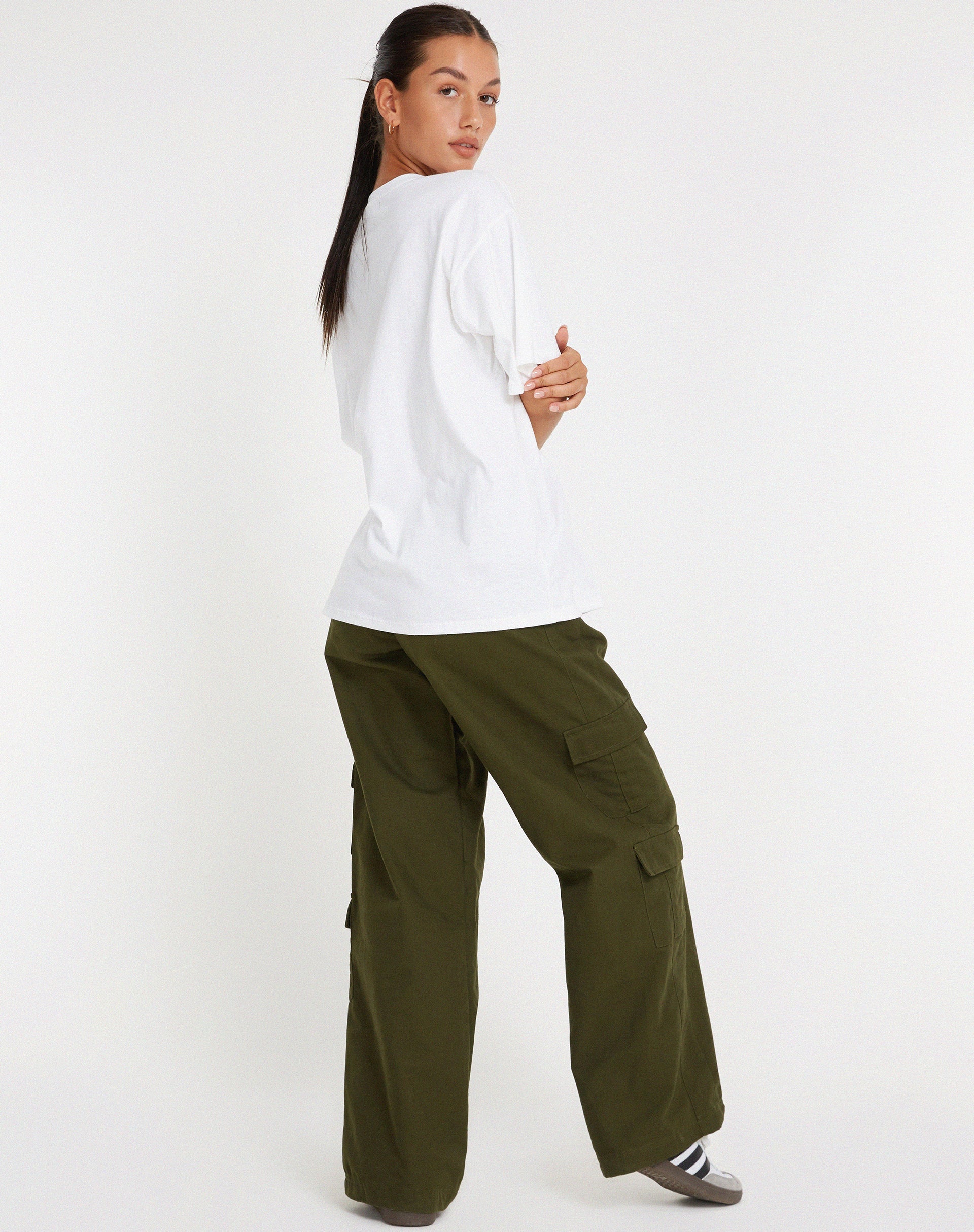 image de Oversize Basic Tee in White Motel Angel