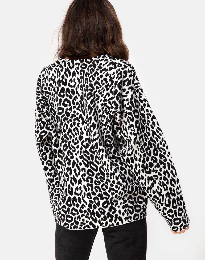 Image de Cardigan surdimensionné en maille animale