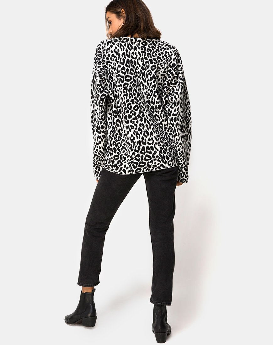 Image de Cardigan surdimensionné en maille animale
