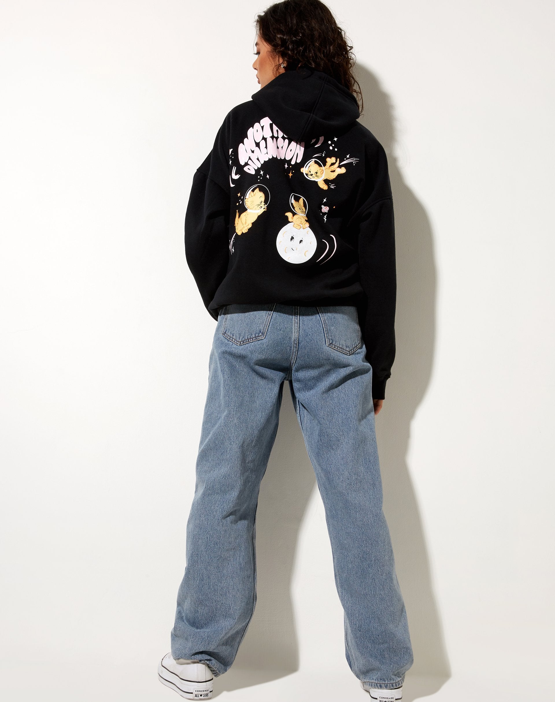 Image de Oversize Hoodie en noir Another Dimension