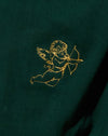 Cupidon embroché vert bouteille
