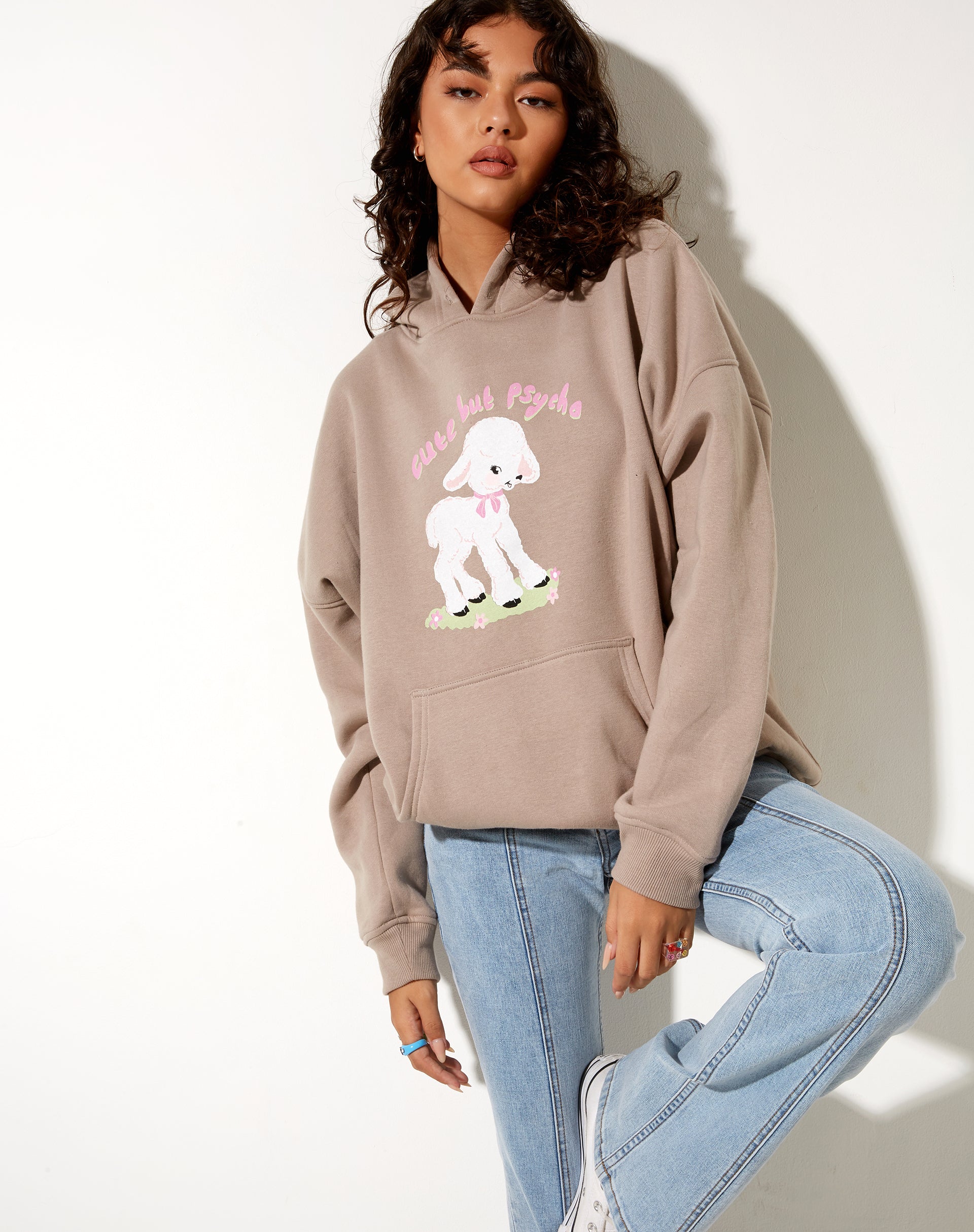 Image de Oversize Hoodie in Mushroom Cute But Psycho