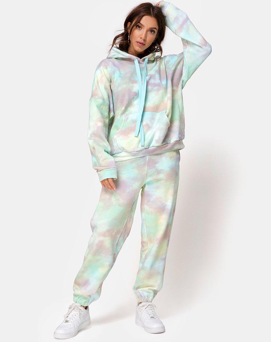 Image de Oversize Hoodie in Pastel Tie Dye