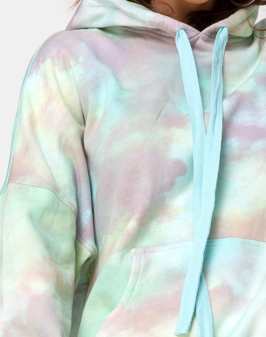 Image de Oversize Hoodie in Pastel Tie Dye