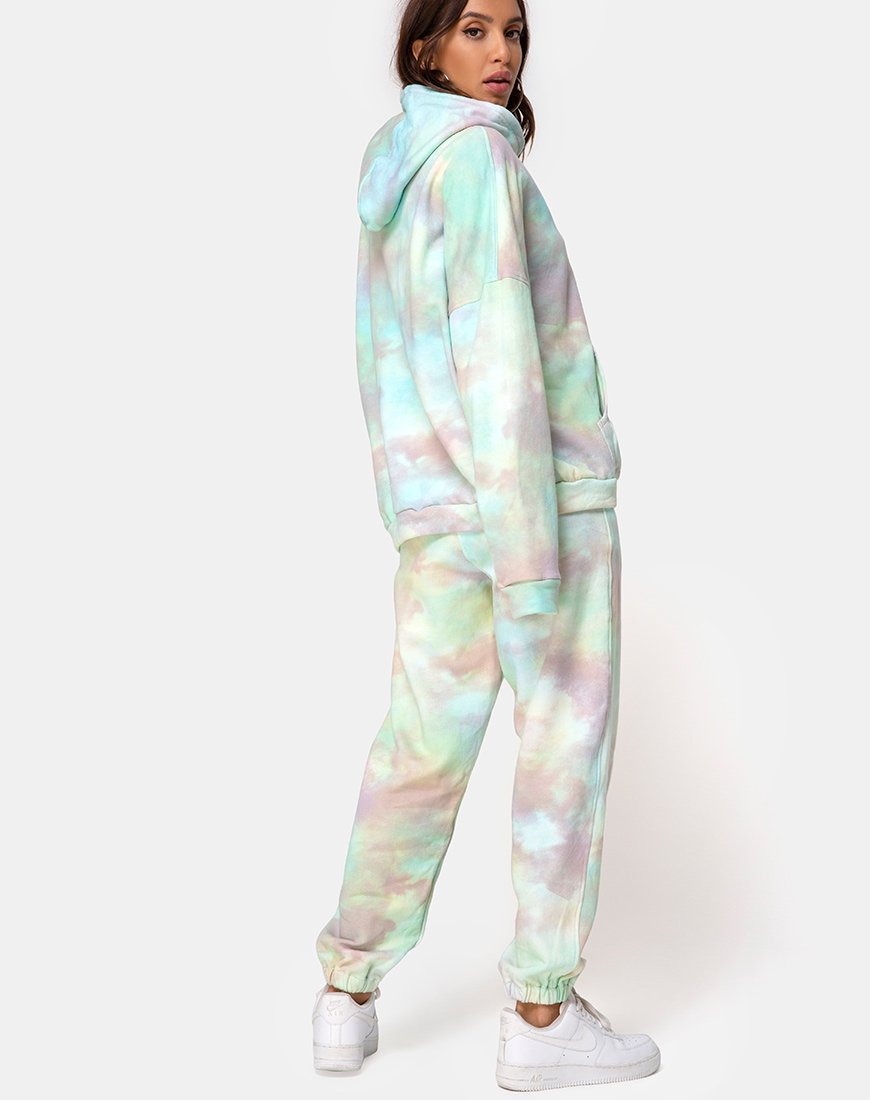 Image de Oversize Hoodie in Pastel Tie Dye