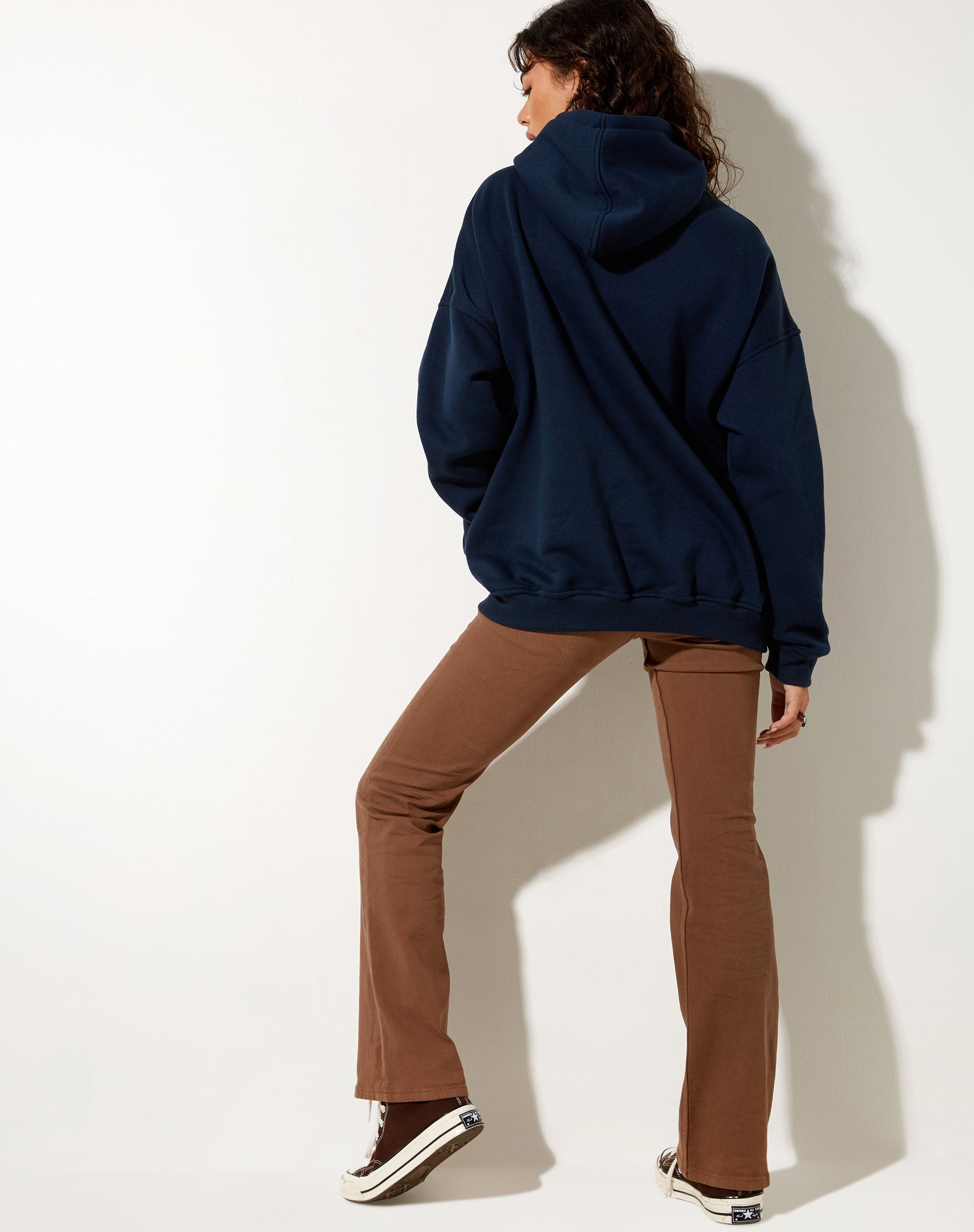 Image of Oversize Hoodie in Navy Pony Club Mix Embro