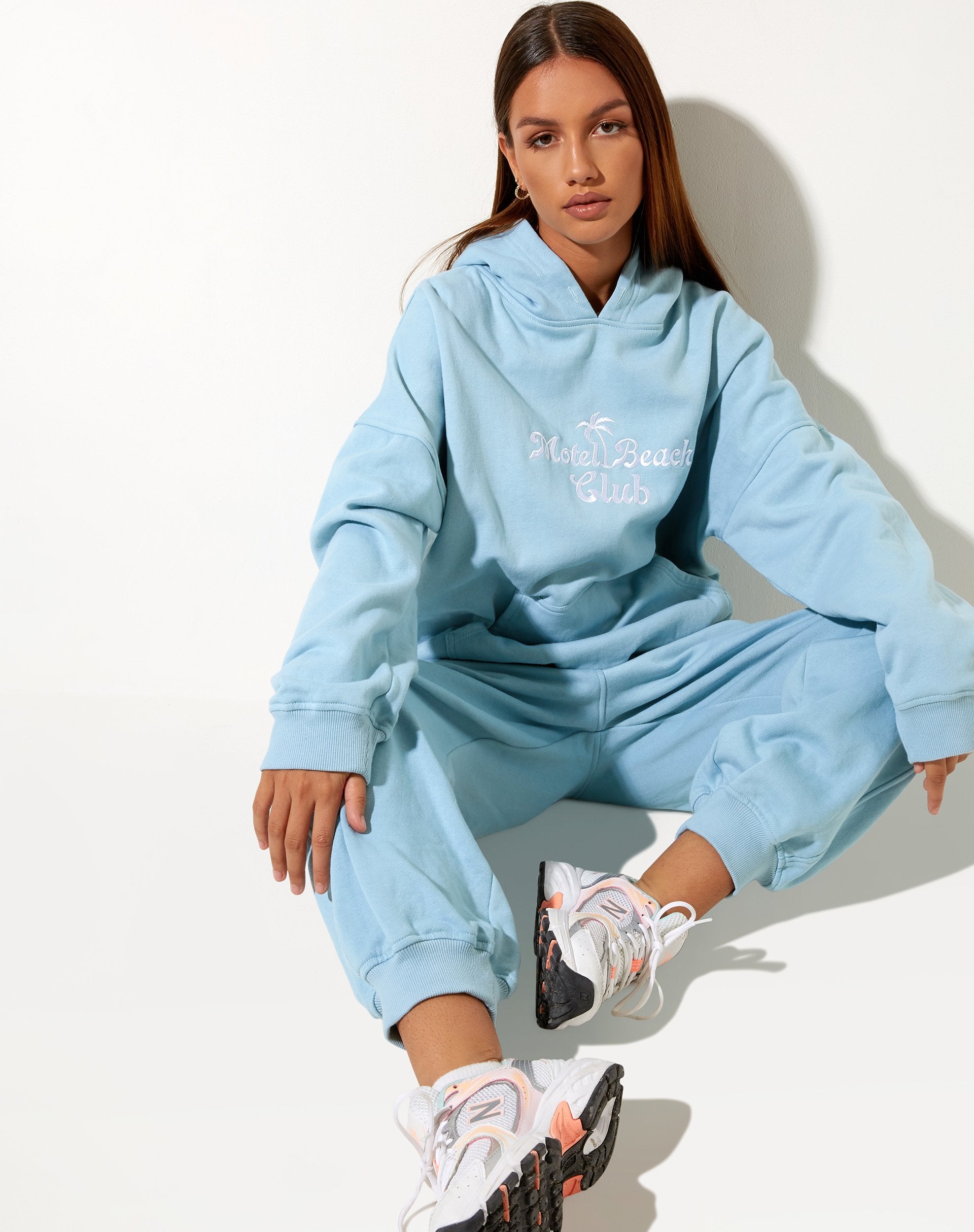 Image de Oversize Hoodie in Nantucket Blue Motel Beach Club