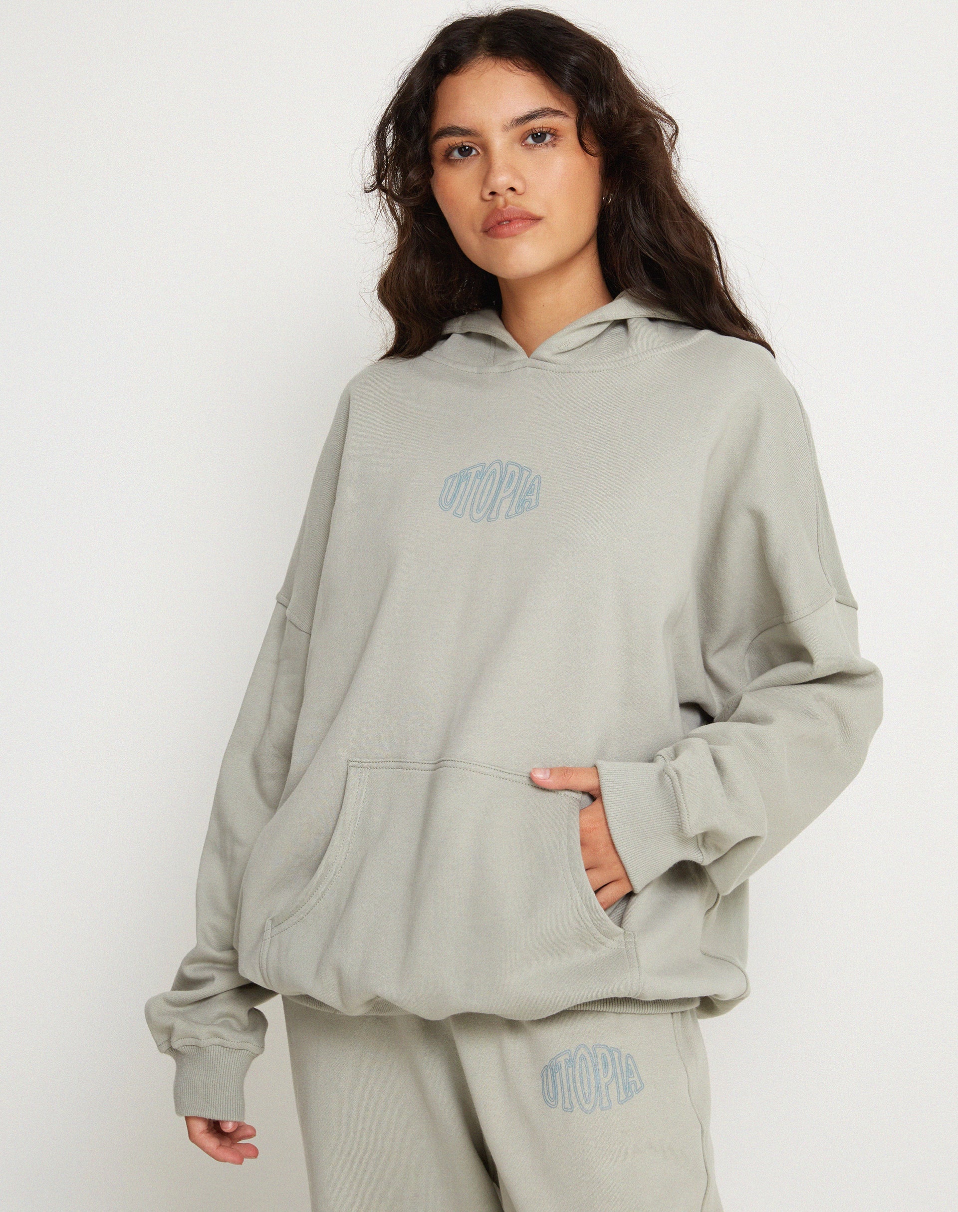 image de Oversize Hoodie in Surf Blue Utopia