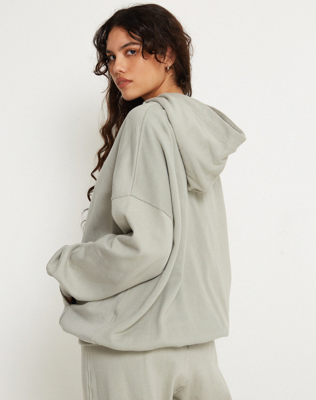 Sweat à capuche oversize en Surf Blue Utopia