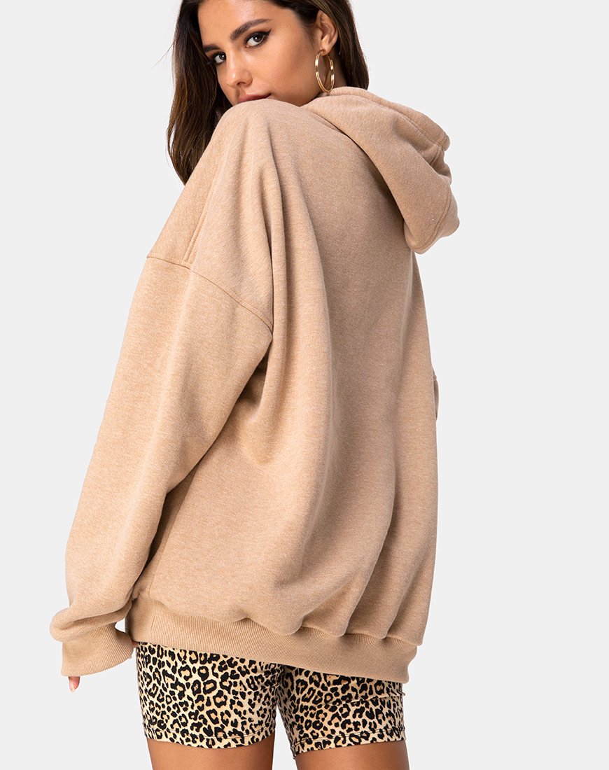 Image de Hoody Oversize en Tan I Want it Embro