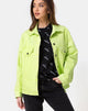 Image de la veste en jean surdimensionnée en citron vert