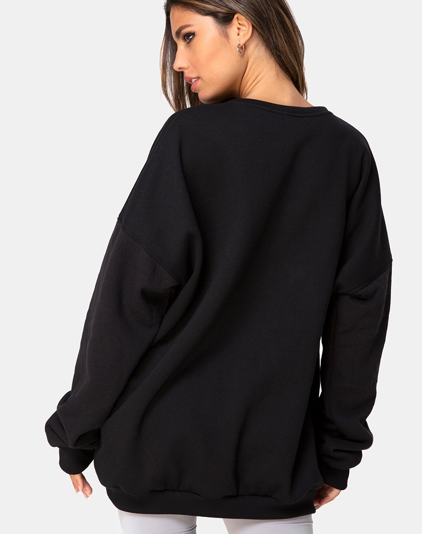 Sweatshirt en noir chérubin