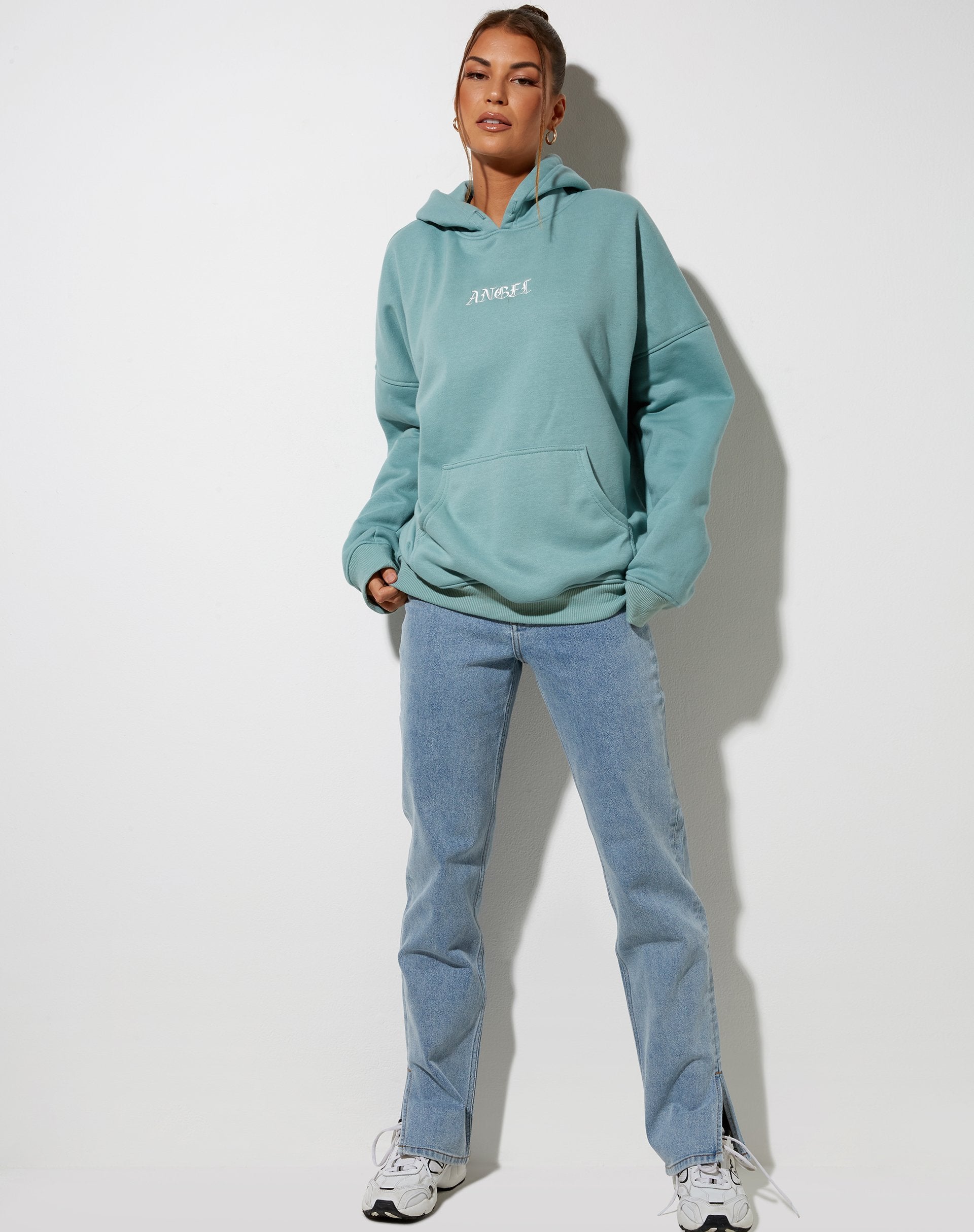 Image de Oversize Hoodie in Seafoam Angel Embro
