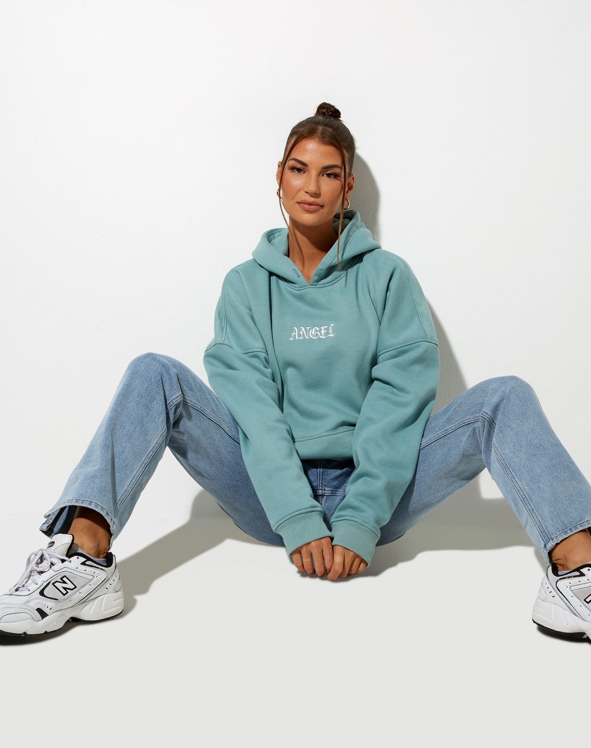 Image de Oversize Hoodie in Seafoam Angel Embro