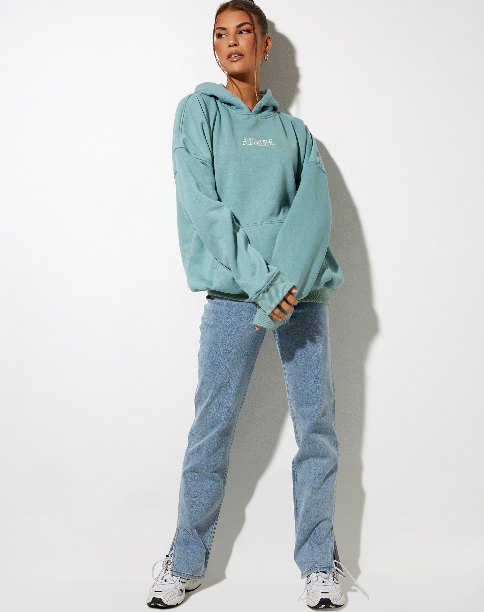 Image de Oversize Hoodie in Seafoam Angel Embro