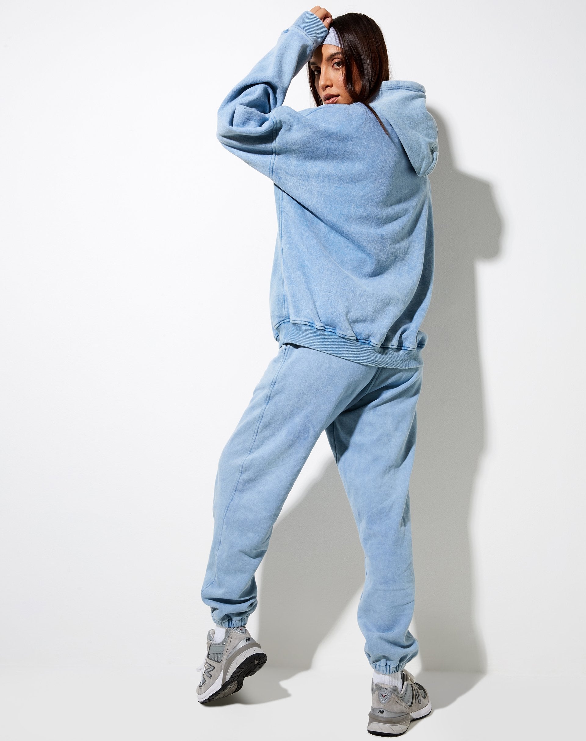 Image de Oversize Hoodie in Washed Blue Angel Energy Wings