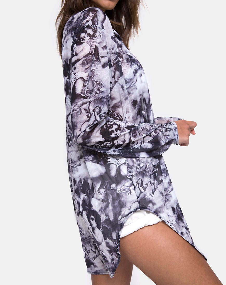 Image de la chemise Oxford en maille chérubin