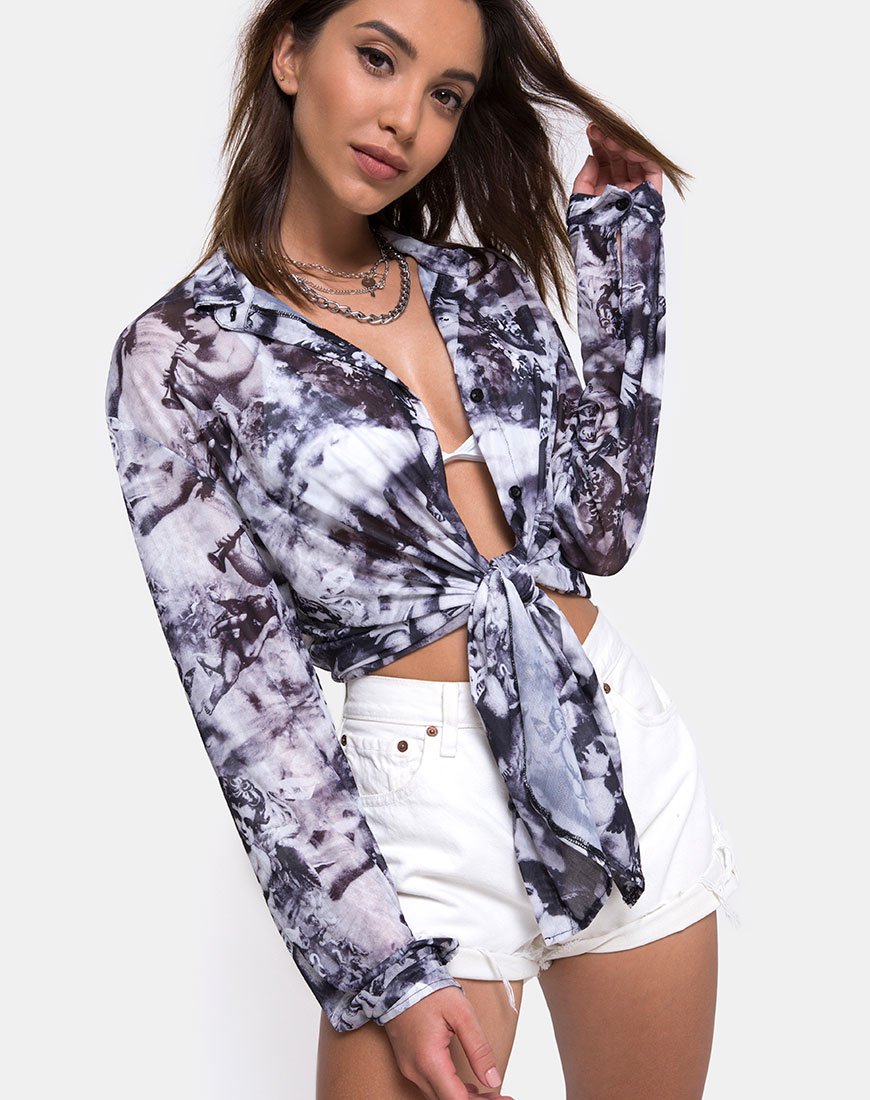 Chemise Oxford en maille chérubin
