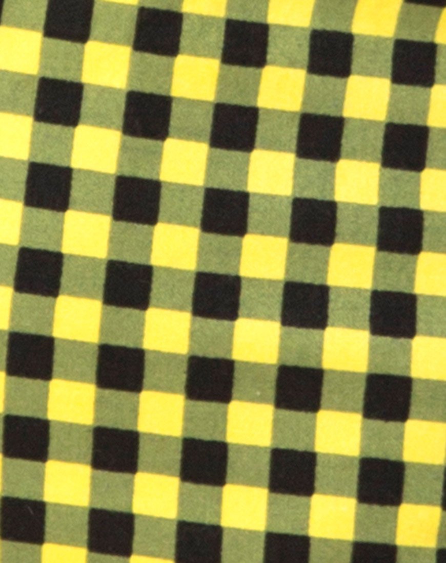 Image de la chemise Oxford en vichy moyen jaune
