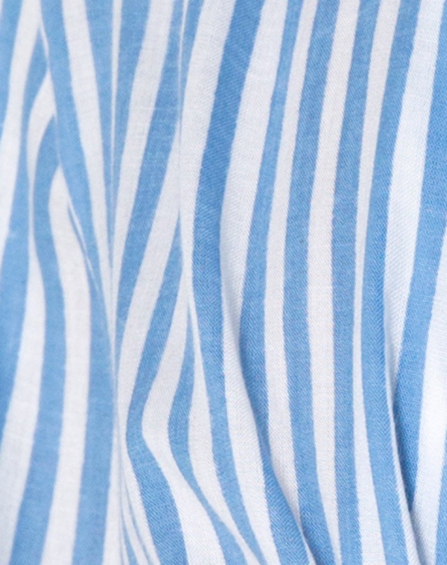 Image de la chemise Oxford à rayures bleues et blanches