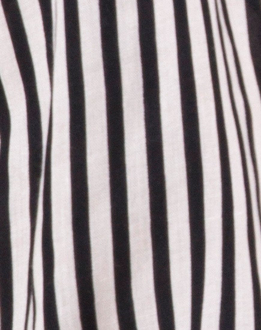 Image de la chemise Oxford en Mini Pinstripe Noir et Nude