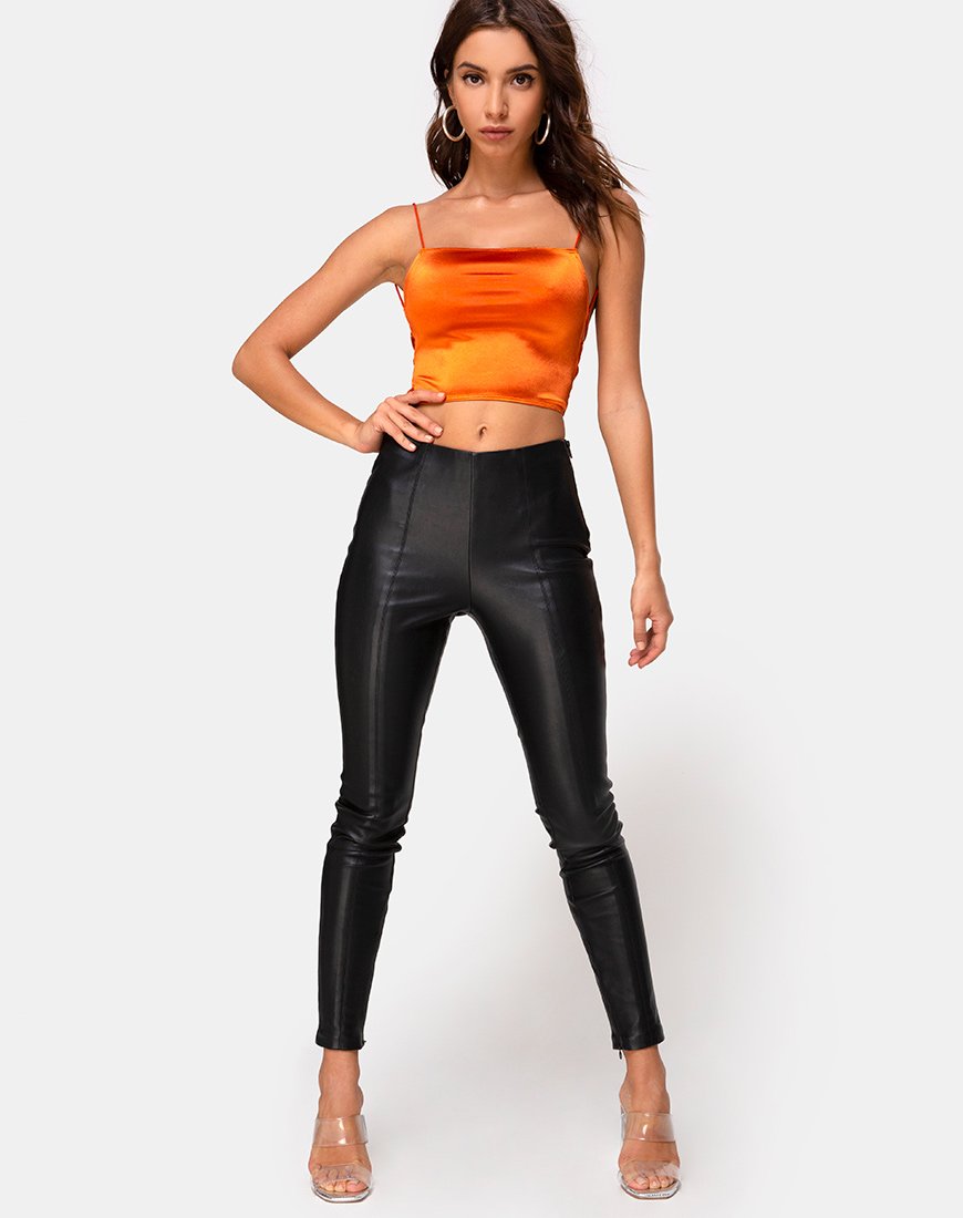 Image de Ozka Crop Top in Satin Salt Caramel
