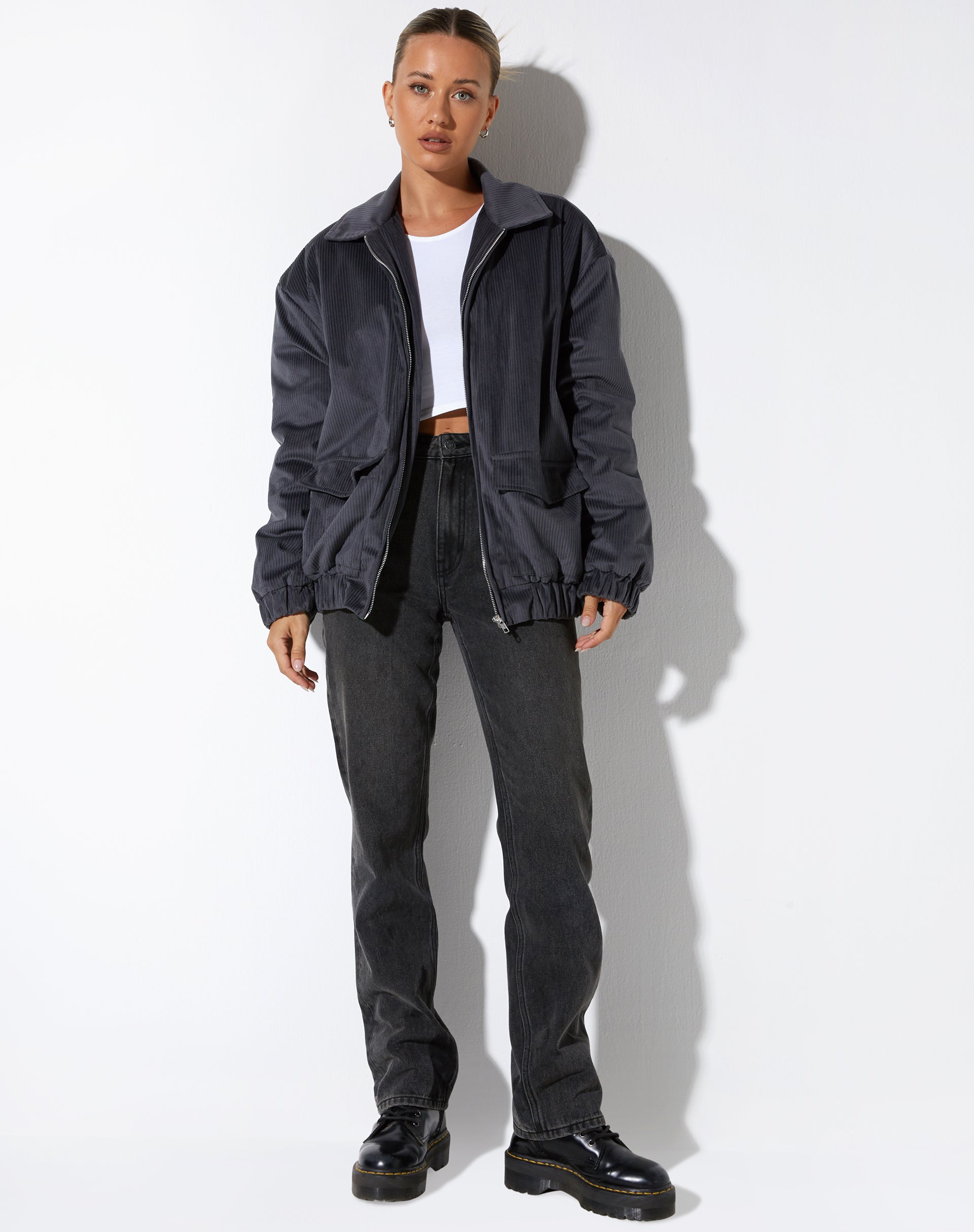 Veste Ozora en gris foncé