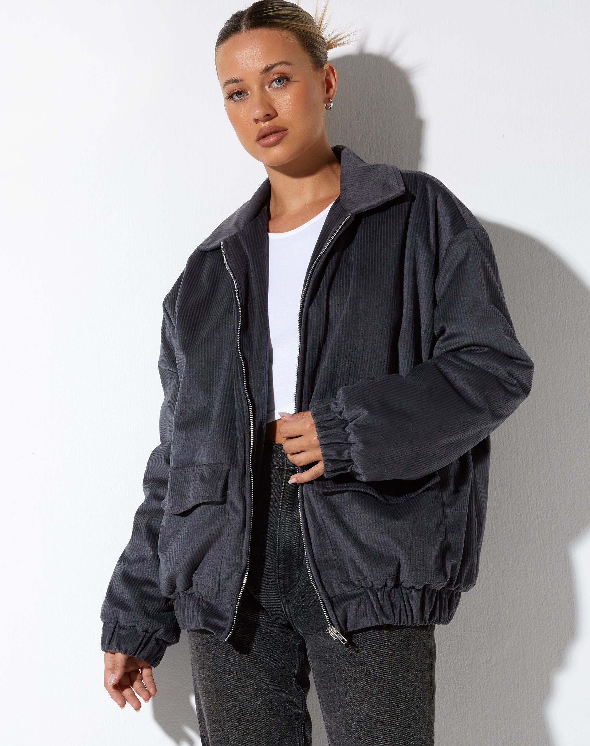 Veste Ozora en gris foncé