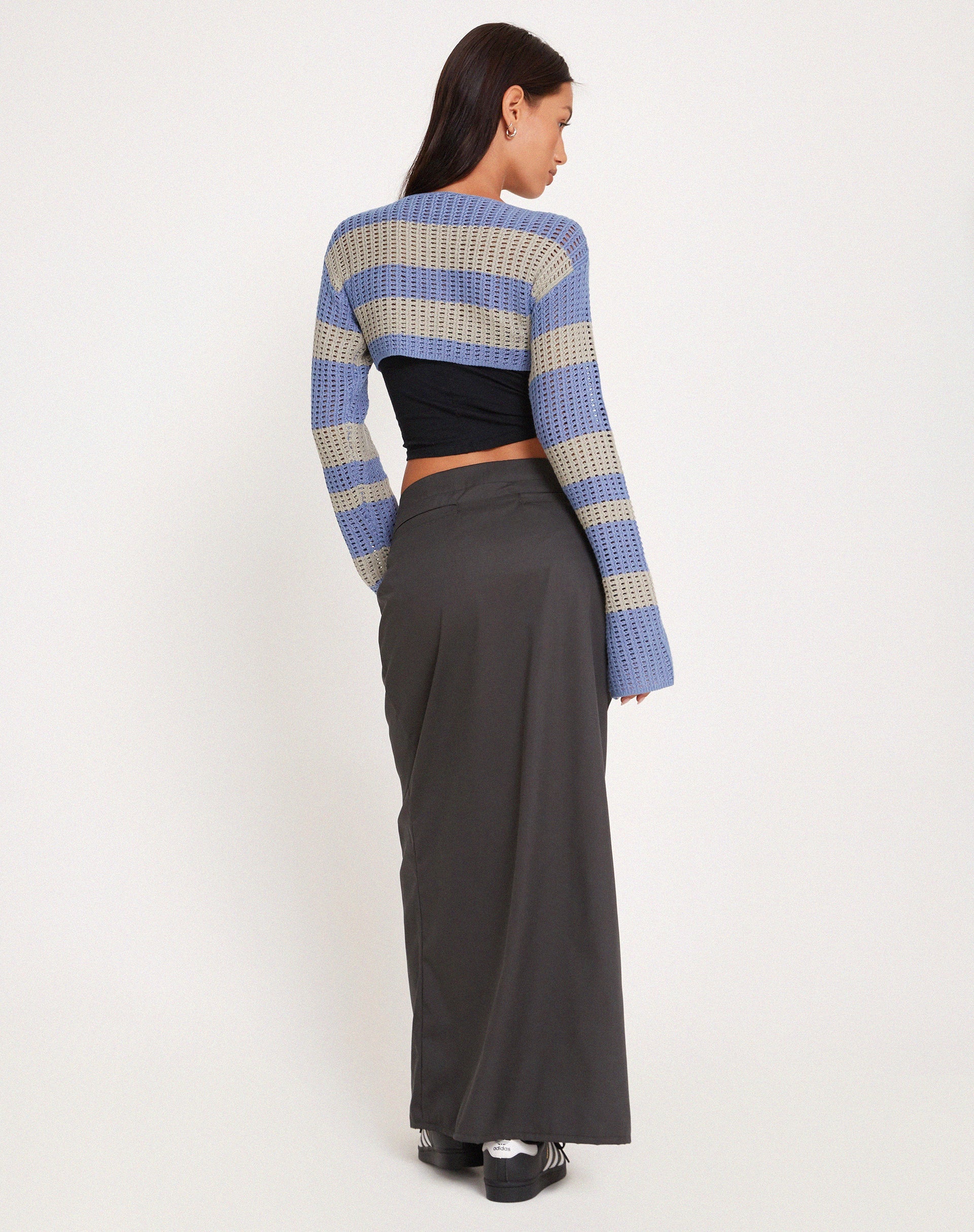 Image de Ozzy Bolero Top in Grey Blue