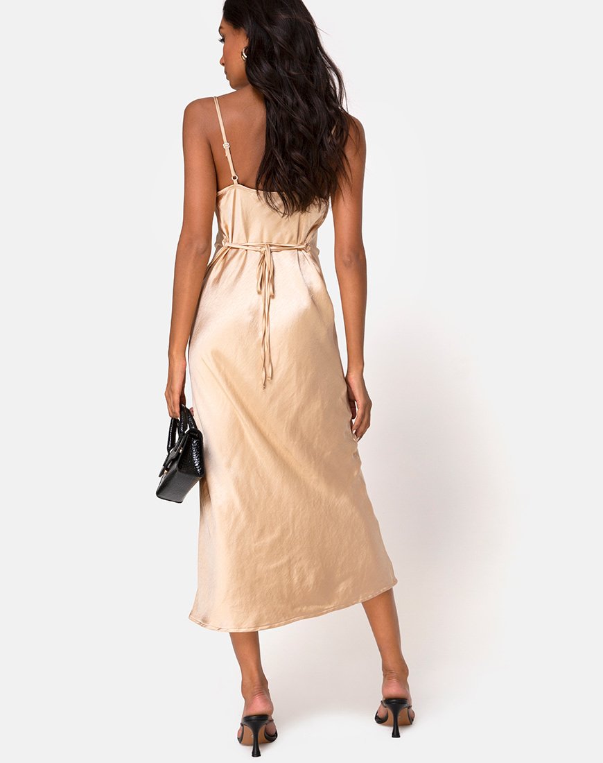 Image de la robe Palasha en satin doré
